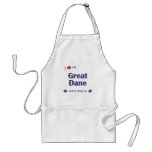 I Love My Great Dane (Male Dog) aprons