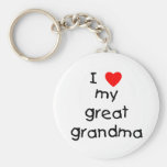 I love my great grandma keychains