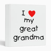 I love my great grandma vinyl binder