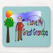 I love my great Grandpa KIDS DRAWING mousepads