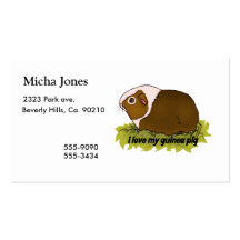 I Love My Guinea Pig Business Card