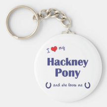 I Love My Hackney Pony (Female Pony) Keychain