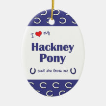I Love My Hackney Pony (Female Pony) Christmas Tree Ornaments
