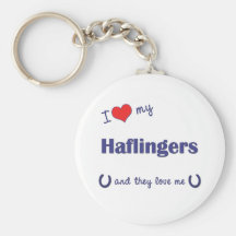 I Love My Haflingers (Multiple Horses) Keychain