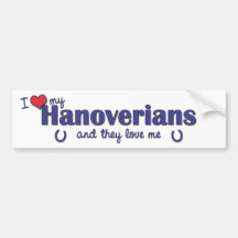 I Love My Hanoverians (Multiple Horses) Bumper Sticker