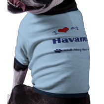 I Love My Havanese (Multiple Dogs) Doggie Tshirt