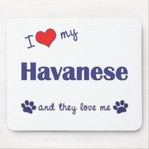 I Love My Havanese (Multiple Dogs) Mouse Pad