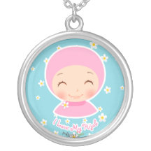 I Love My Hijab Pendant Necklace