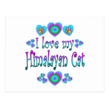 I Love My Himalayan Cat Postcards
