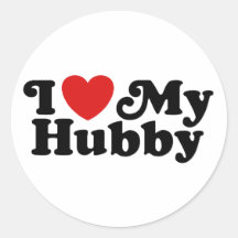 I Love My Hubby Sticker