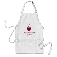 i love my husband apron
