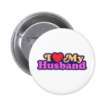 I Love My Husband Button