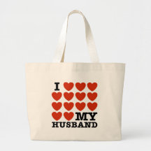 I Love My Husband Canvas Bags