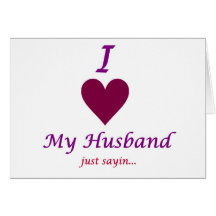 i love my husband cards