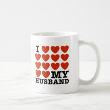 I Love My Husband Coffee Mugs