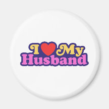 I Love My Husband Fridge Magnet