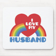 I Love My Husband Mousepads