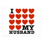 I Love My Husband Post Cards