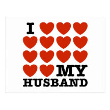I Love My Husband Post Cards