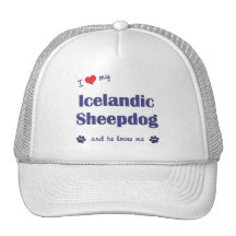 I Love My Icelandic Sheepdog (Male Dog) Trucker Hats