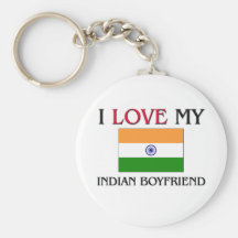 I Love My Indian Boyfriend Keychains