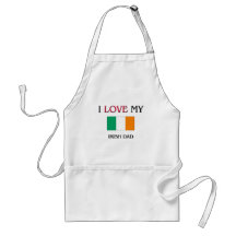 I Love My Irish Dad Aprons