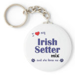 I Love My Irish Setter Mix (Female Dog) keychains