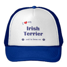I Love My Irish Terrier (Male Dog) Mesh Hat