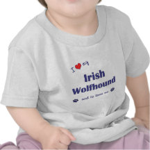 I Love My Irish Wolfhound (Male Dog) Tshirt
