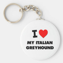 I Love My Italian Greyhound Key Chains