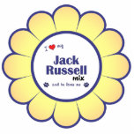 I Love My Jack Russell Mix (Male Dog) Photo Cutouts
