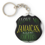 I Love My Jamaican Roots Keychain