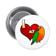 I Love my Jenday Conure Button