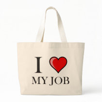 I love my job canvas bag