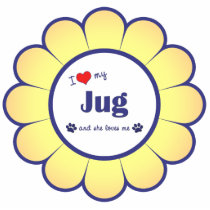 I Love My Jug (Female Dog) Cut Outs