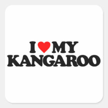I LOVE MY KANGAROO STICKERS