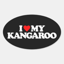 I LOVE MY KANGAROO STICKERS