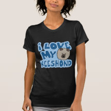 I Love My Keeshond Ladies Twofer Shirt
