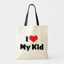 I Love My Kid Tote Bag