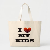 I LOVE MY KIDS CANVAS BAGS