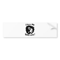 I love my Kinky Curly Hair Bumper Stickers