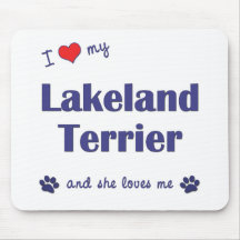 I Love My Lakeland Terrier (Female Dog) Mouse Pads