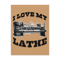 I Love My Lathe Post Cards