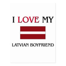 I Love My Latvian Boyfriend Postcard
