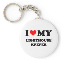 I Love My Lighthouse Keeper Keychain