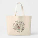 I Love My Little White (Rescue) Dog Canvas Bags