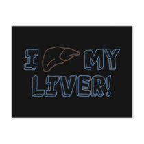 I Love My Liver Postcards