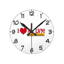 I LOVE MY LVN VALENTINE  LICENSED VOCATIONAL NURSE ROUND CLOCK