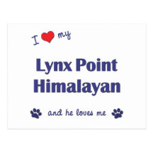 I Love My Lynx Point Himalayan (Male Cat) Postcards
