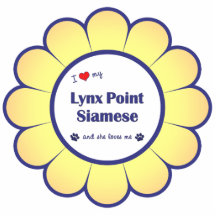 I Love My Lynx Point Siamese (Female Cat) Cut Outs